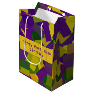 Mardi Gras Blocks Medium Gift Bag
