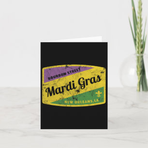 Mardi Gras Bourbon Street Card