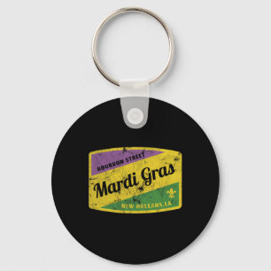 Mardi Gras Bourbon Street Key Ring