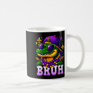 Mardi Gras Bruh Mardigator Alligator Costume Teens Coffee Mug