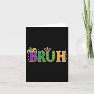 Mardi Gras Bruh Shirt Boys Mardi Gras Kids Teens M Card
