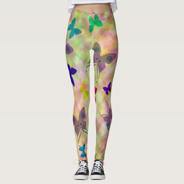 Mardi Gras Butterfly Leggings (Front)