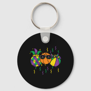 Mardi Gras Bysketbyll Fun Sports Boys Kids Toddler Key Ring