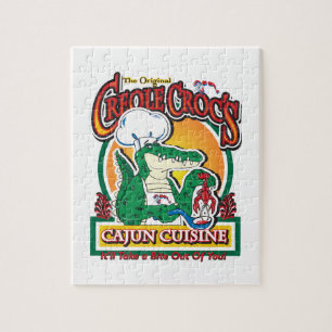 Mardi Gras Cajun Crocodile Jigsaw Puzzle