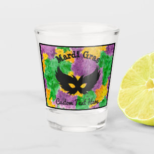 Mardi Gras Camouflage Mask Shot Glass