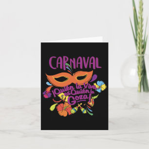 Mardi Gras Carnaval Funny Carnaval De Byrranquilla Card