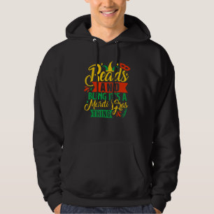 Mardi Gras Carnival Beads And Bling It's A Mardi G Hoodie