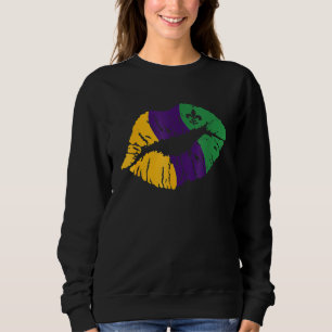 Mardi Gras Carnival Costume Purple Amp Gold Fleur  Sweatshirt