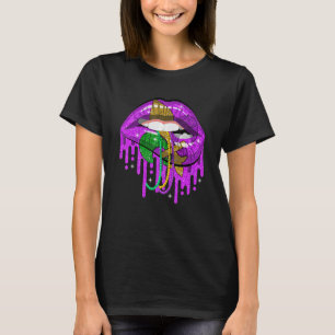 Mardi Gras Carnival Costume Purple & Gold Fleur De T-Shirt