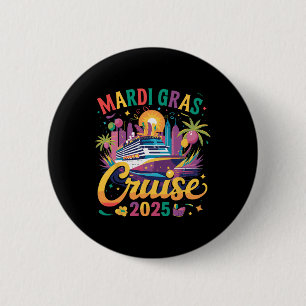 Mardi Gras Carnival Cruise 2025 Family Cruising Ma 6 Cm Round Badge