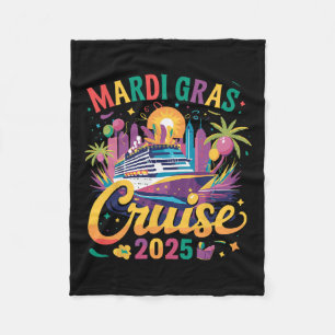 Mardi Gras Carnival Cruise 2025 Family Cruising Ma Fleece Blanket