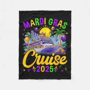 Mardi Gras Carnival Cruise 2025 Family Cruising Ma Fleece Blanket