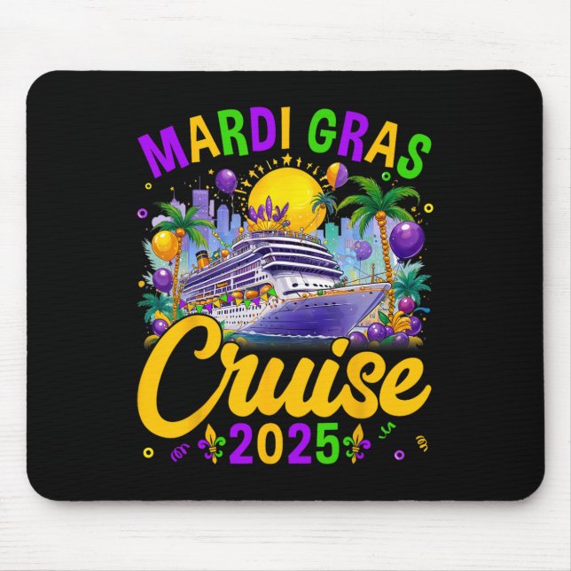 Mardi Gras Carnival Cruise 2025 Family Cruising Ma Mouse Pad (Front)