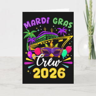 Mardi Gras Carnival Cruise Crew 2026 Trip Family M Card