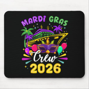 Mardi Gras Carnival Cruise Crew 2026 Trip Family M Mouse Pad