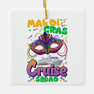 Mardi Gras Carnival Cruise Vacation Travel  Ceramic Ornament