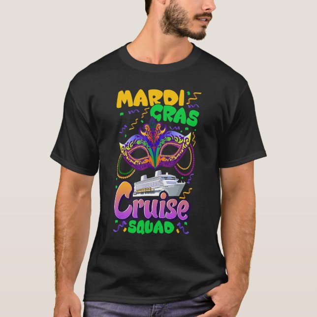 Mardi Gras Carnival Cruise Vacation Travel Group M T-Shirt (Front)