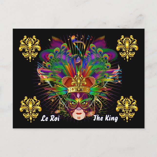 Mardi Gras Carnival Event  Please View Notes Postcard (Front)