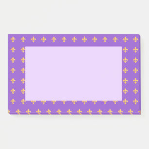 Mardi Gras Carnival Harlequin Gold Fleur de Lis Post-it Notes
