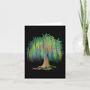 Mardi Gras Carnival Mexican Graphic Bead-tree Bour Card