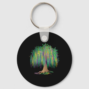 Mardi Gras Carnival Mexican Graphic Bead-tree Bour Key Ring