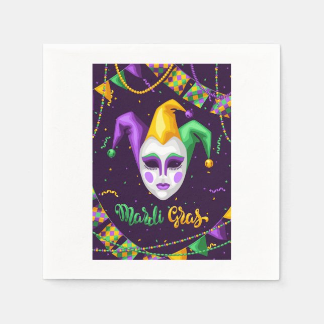 Mardi Gras Carnival Napkins (Front)
