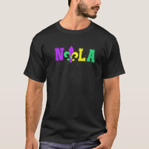 Mardi Gras Carnival New Orleans Fleur De Lis Cajun T-Shirt