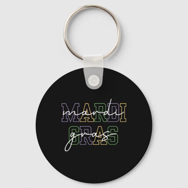 Mardi Gras Carnival New Orleans For Women  Key Ring (Front)