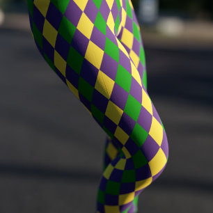 Mardi Gras Carnival Purple Gold and Green Leggings