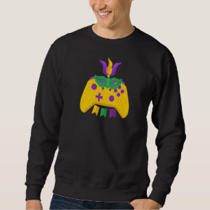 Mardi Gras Carnival Video Game Controller Cajun Fe Sweatshirt
