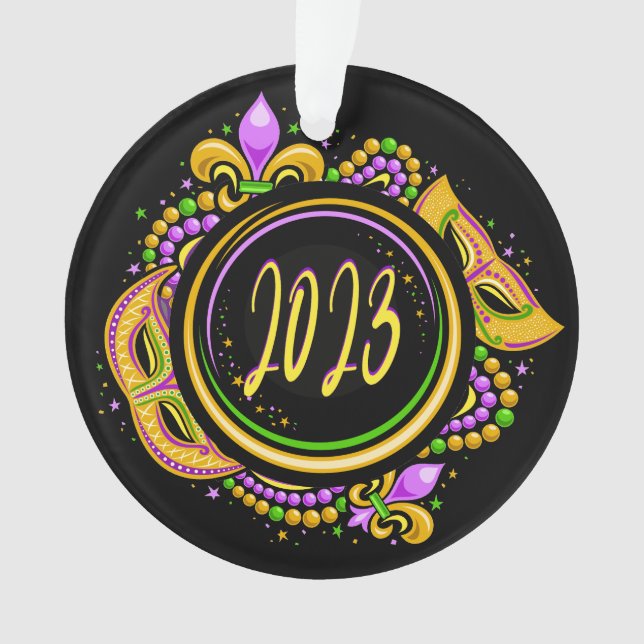 Mardi Gras Carnivale  Masquerade  Ornament (Front)