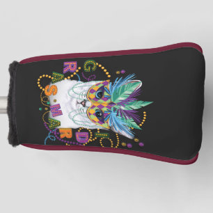 Mardi Gras Cat, Funny Mardi Gras Golf Head Cover