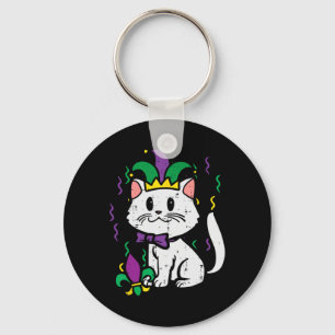 Mardi Gras Cat Jester Outfit Women Girls Kids Todd Key Ring