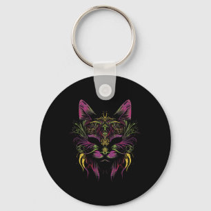 Mardi Gras Cat Mardi Gras Louisiana Carnival New O Key Ring