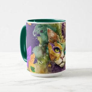 Mardi Gras Cat Mug