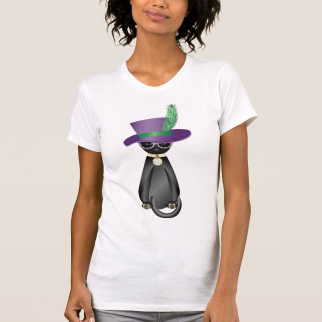 Mardi Gras Cat t-shirt (Front)
