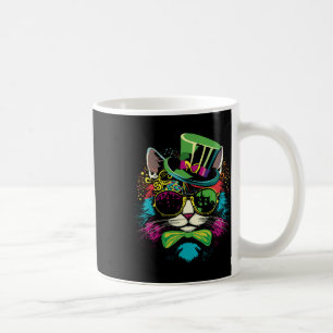 Mardi Gras Cat With Hat Gles  Coffee Mug