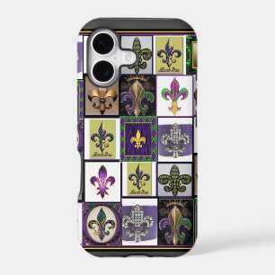 Mardi Gras Celebration collage fleur de lis