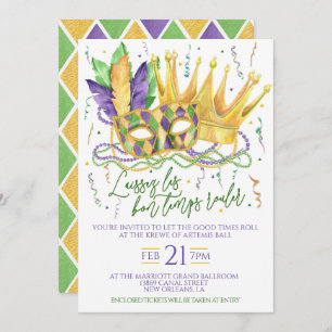 Mardi Gras Celebration Invitation