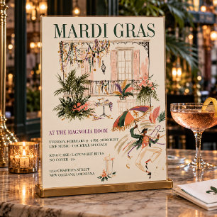 Mardi Gras Celebration New Orleans Event Flyer