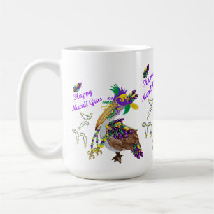 Mardi Gras ceremic party coffee mug