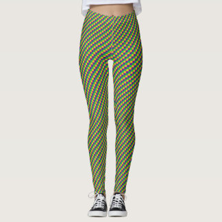 Mardi Gras Chequered Leggings