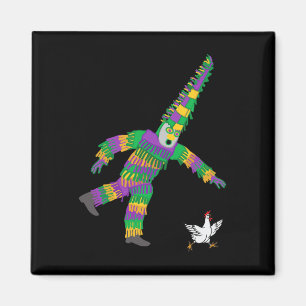 Mardi Gras Chicken Jester Farming Animal Fat Tuesd Magnet