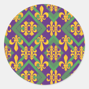 Mardi gras  classic round sticker