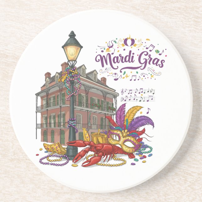 Mardi Gras Coaster (Front)