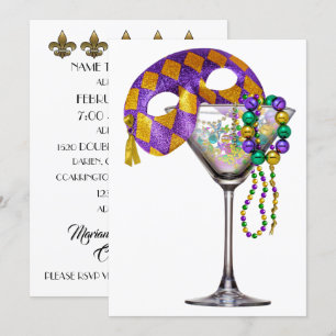 Mardi Gras - Cocktail Party Invitation