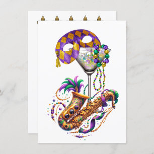 Mardi Gras - Cocktail Party Invitation