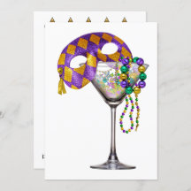 Mardi Gras - Cocktail Party Invitation