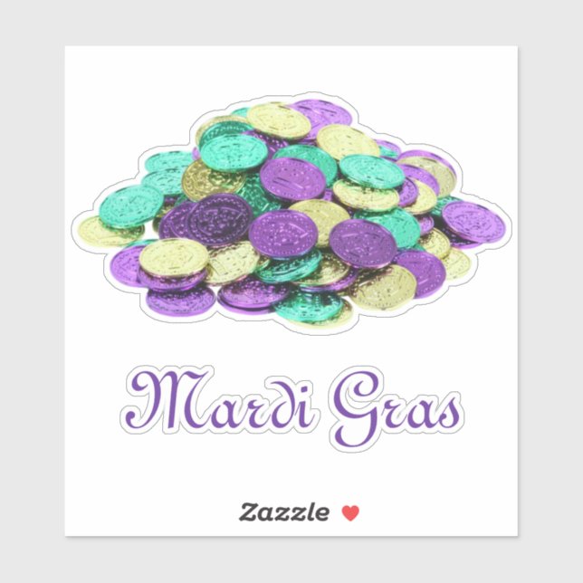 Mardi Gras Coins Sticker (Sheet)