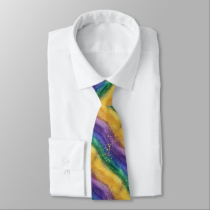Mardi Gras Color Pattern Tie